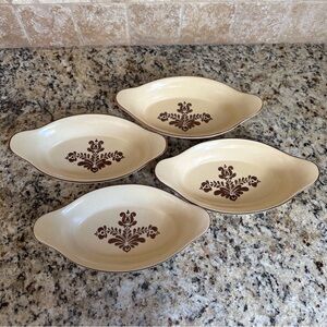 Vintage Set of 4 Pfaltzgraff Stoneware Au Gratin Baking Dishes # 265